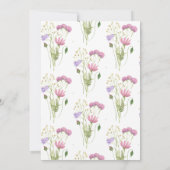 Kleine wilde bloem is onderweg baby shower uitnodi kaart (Achterkant)