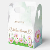 Kleine wilde bloem is onderweg naar Baby shower Bedankdoosjes (Geopend)