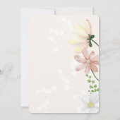 Kleine wilde bloem is onderweg naar Baby shower Kaart (Achterkant)