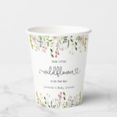 Kleine wilde bloem is onderweg naar baby shower papieren bekers (Achterkant)