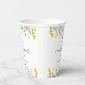 Kleine wilde bloem is onderweg naar baby shower papieren bekers (Rechts)