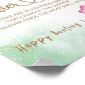 Kleine wilde bloem is onderweg naar Baby shower Poster (Hoek)