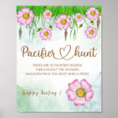 Kleine wilde bloem is onderweg naar Baby shower Poster (Voorkant)