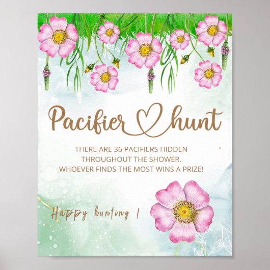 Kleine wilde bloem is onderweg naar Baby shower Poster (Voorkant)