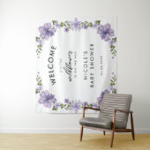 Kleine Wilde Bloem Is Op Weg Baby Shower  Wandkleed (In situ)