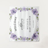 Kleine Wilde Bloem Is Op Weg Baby Shower  Wandkleed (Voorkant)