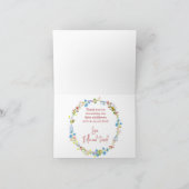 Kleine wilde bloem is op weg naar Baby shower Bedankkaart (Binnen)