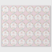 Kleine wilde bloem is op weg naar Baby shower Cadeaupapier (Vlak)