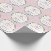 Kleine wilde bloem is op weg naar Baby shower Cadeaupapier (Hoek)