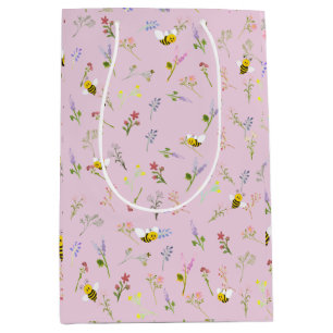 Kleine wilde bloem is op weg naar Baby shower Medium Cadeauzakje