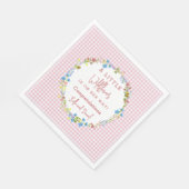 Kleine wilde bloem is op weg naar Baby shower Servet (Hoek)