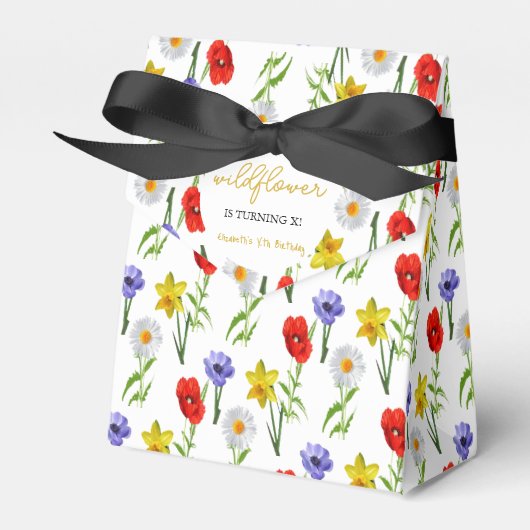Kleine wilde bloem Kinderen Birthday Bedankdoosjes (Voorkant Zijde)