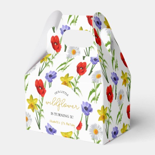 Kleine wilde bloem Kinderen Birthday Bedankdoosjes (Voorkant Zijde)