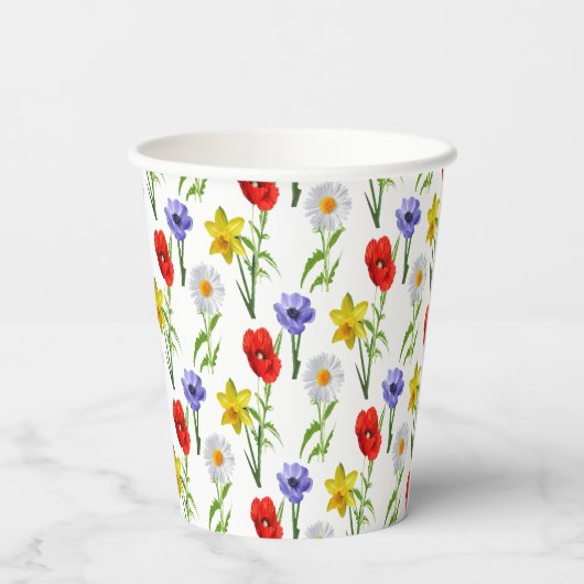 Kleine wilde bloem Kinderen Birthday Papieren Bekers (Achterkant)