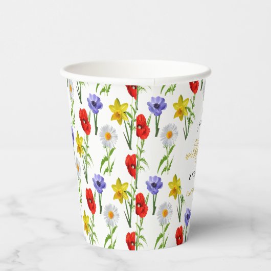 Kleine wilde bloem Kinderen Birthday Papieren Bekers (Rechts)