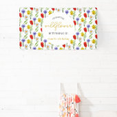 Kleine wilde bloem Kinderen Birthday Spandoek (Insitu)