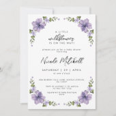 Kleine Wilde Bloem Komt Onderweg Baby Shower Kaart (Voorkant)