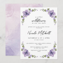 Kleine Wilde Bloem Komt Onderweg Baby Shower Kaart