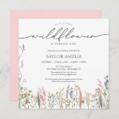 Kleine wilde bloem laat de geboorte van het Kind v Kaart (Voorkant / Achterkant)