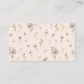 Kleine wilde bloem | Luieraffle-behuizing Informatiekaartje (Achterkant)