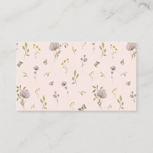 Kleine wilde bloem | Luieraffle-behuizing Informatiekaartje (Achterkant)