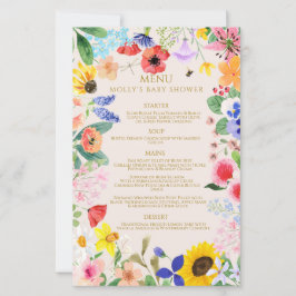 Kleine wilde bloem mama tot Bee Baby Shower Menu