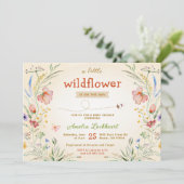 Kleine wilde bloem Neutrale Baby shower Sprinkle Kaart (Staand voorkant)