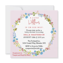 Kleine wilde bloem onderweg Baby shower (Square)