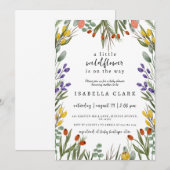 Kleine wilde bloem onderweg Herfst Baby shower Kaart (Voorkant / Achterkant)