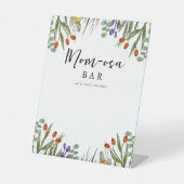 Kleine wilde bloem onderweg Herfst Mam-osa Bar Reclamebord Met Voetstuk (Voorkant)