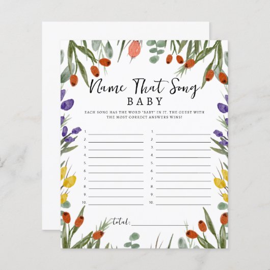 Kleine wilde bloem onderweg Herfst naam dat lied (Voorkant / Achterkant)