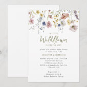 Kleine wilde bloem op de weg bloemig Baby shower Kaart (Voorkant / Achterkant)