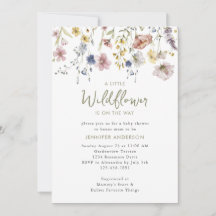 Kleine wilde bloem op de weg bloemig Baby shower