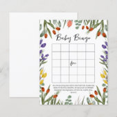 Kleine wilde bloem op weg naar Herfst Baby Bingo (Voorkant / Achterkant)