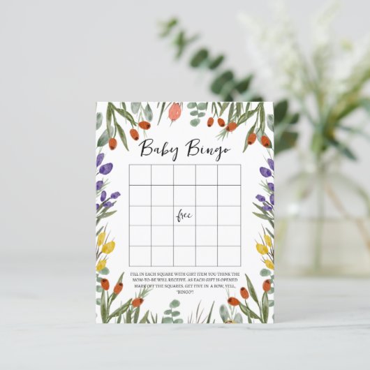 Kleine wilde bloem op weg naar Herfst Baby Bingo (Staand voorkant)