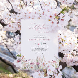 Kleine Wilde Bloem Pastel Lente Baby Shower Kaart