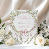 Kleine wilde bloem roze Bow Baby shower Welkom Poster