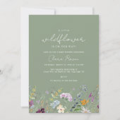 Kleine Wilde Bloem Salie Bloem Baby Shower Kaart (Voorkant)