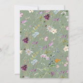 Kleine Wilde Bloem Salie Bloem Baby Shower Kaart (Achterkant)