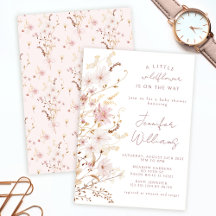 Kleine wilde bloem schattig baby meisje douche uit