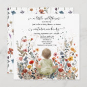 Kleine wilde bloem tuin weide baby shower kaart (Voorkant / Achterkant)