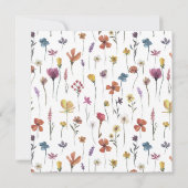 Kleine wilde bloem tuin weide baby shower kaart (Achterkant)