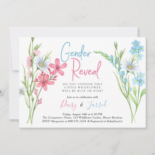 Kleine wilde bloem veronderstel je dat geslacht on kaart (Voorkant)