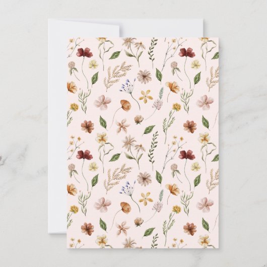 Kleine wilde bloem wil Baby gamen Kaart (Achterkant)