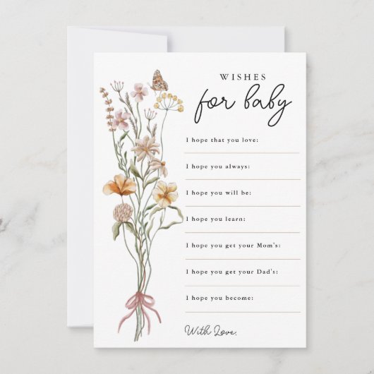 Kleine wilde bloem wil Baby gamen Kaart (Voorkant)