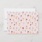 Kleine wilde bloemen Baby shower Bedankkaart (Achterkant)