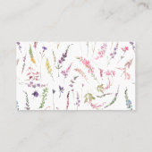 Kleine wilde bloemen Baby shower Diaplule Raffle Visitekaartje (Achterkant)