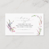 Kleine wilde bloemen Baby shower Diaplule Raffle Visitekaartje (Voorkant)