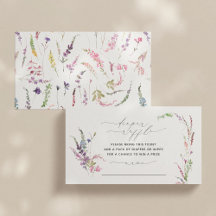 Kleine wilde bloemen Baby shower Diaplule Raffle