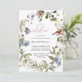 Kleine wilde bloemen Baby shower Kaart (Staand voorkant)